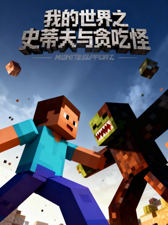 我的世界之史蒂夫与贪吃怪 海报 高清在线观看