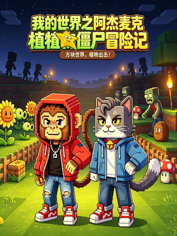 我的世界之阿杰麦克植物僵尸冒险记 海报 高清在线观看