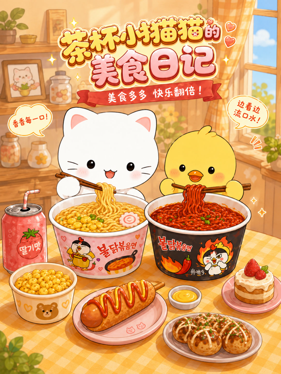 茶杯小猫猫的美食日记 海报 高清在线观看