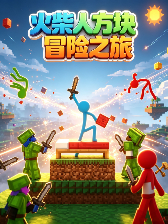 火柴人方块冒险之旅 海报 高清在线观看