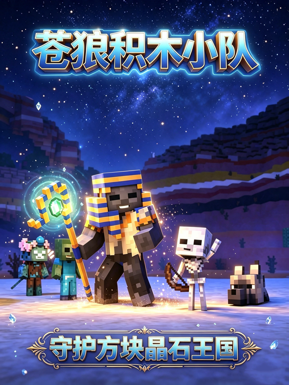 苍狼积木小队：守护方块晶石王国 海报 高清在线观看