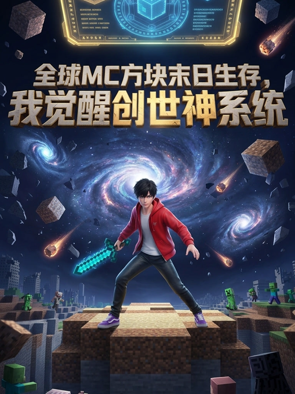 全球MC方块末日生存，我觉醒创世神系统 海报 高清在线观看