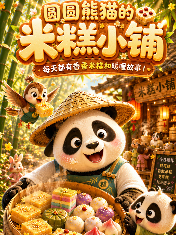 圆圆熊猫的米糕小铺 海报 高清在线观看